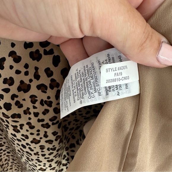 J.Crew Womens 0 Leopard Brown Button Front Midi Dress Long Sleeve - Picture 8 of 10
